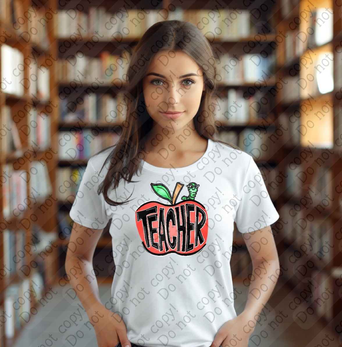 08-178 Teacher_Apple tee