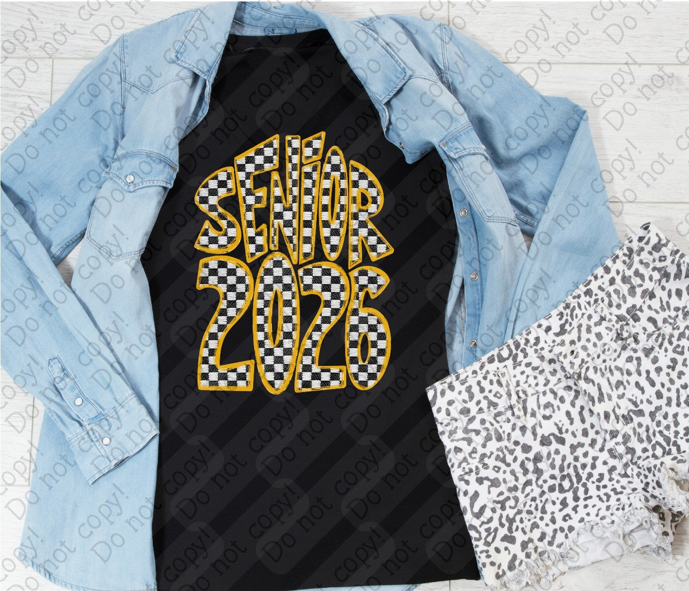 08-189 Checkered Senior 2026 (Choose Color 2 of 2) tee