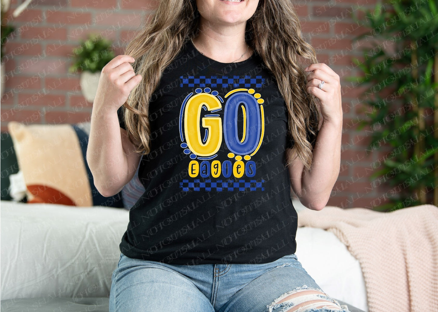 64-35 Go Eagles tee