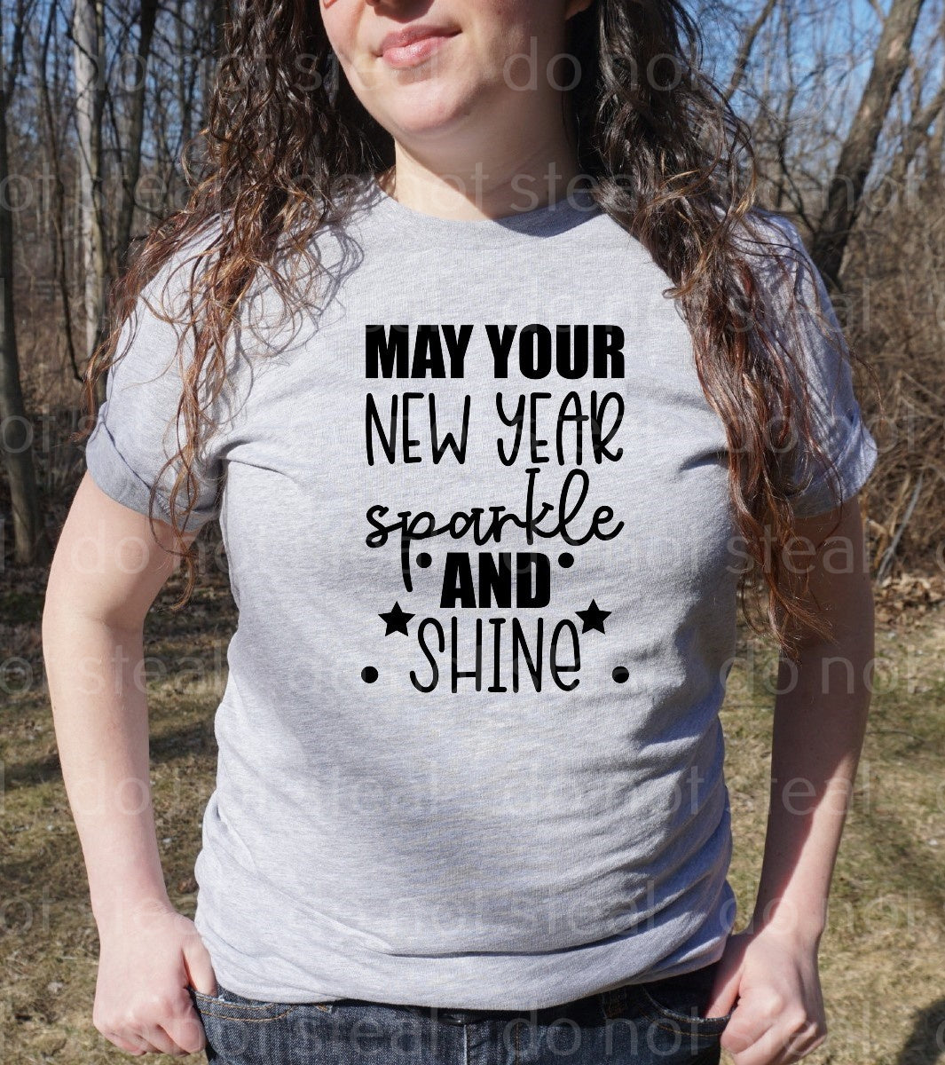 01-10 May Your New Year Sparkle And Shine Completed Tee