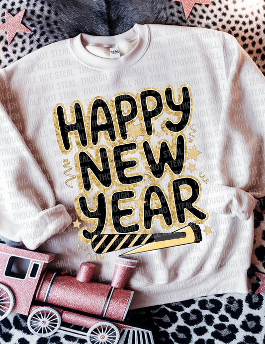 01-42 A Happy New Year - Disco Sequins - No Alcohol tee