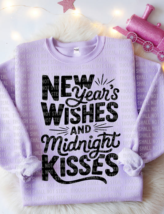 01-45 A New Year's Wishes and Midnight Kisses - Black tee