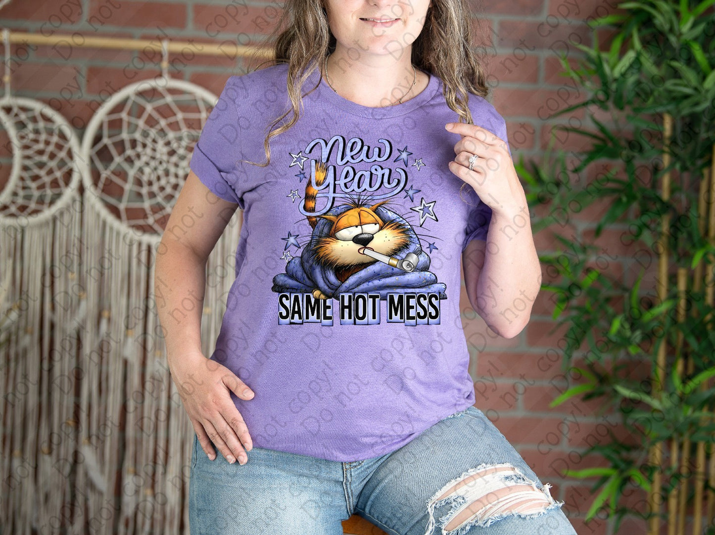01-51 New Year Same Hot Mess tee