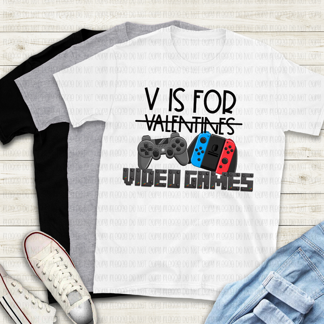 02-07 V Is For Video Games Completed Tee