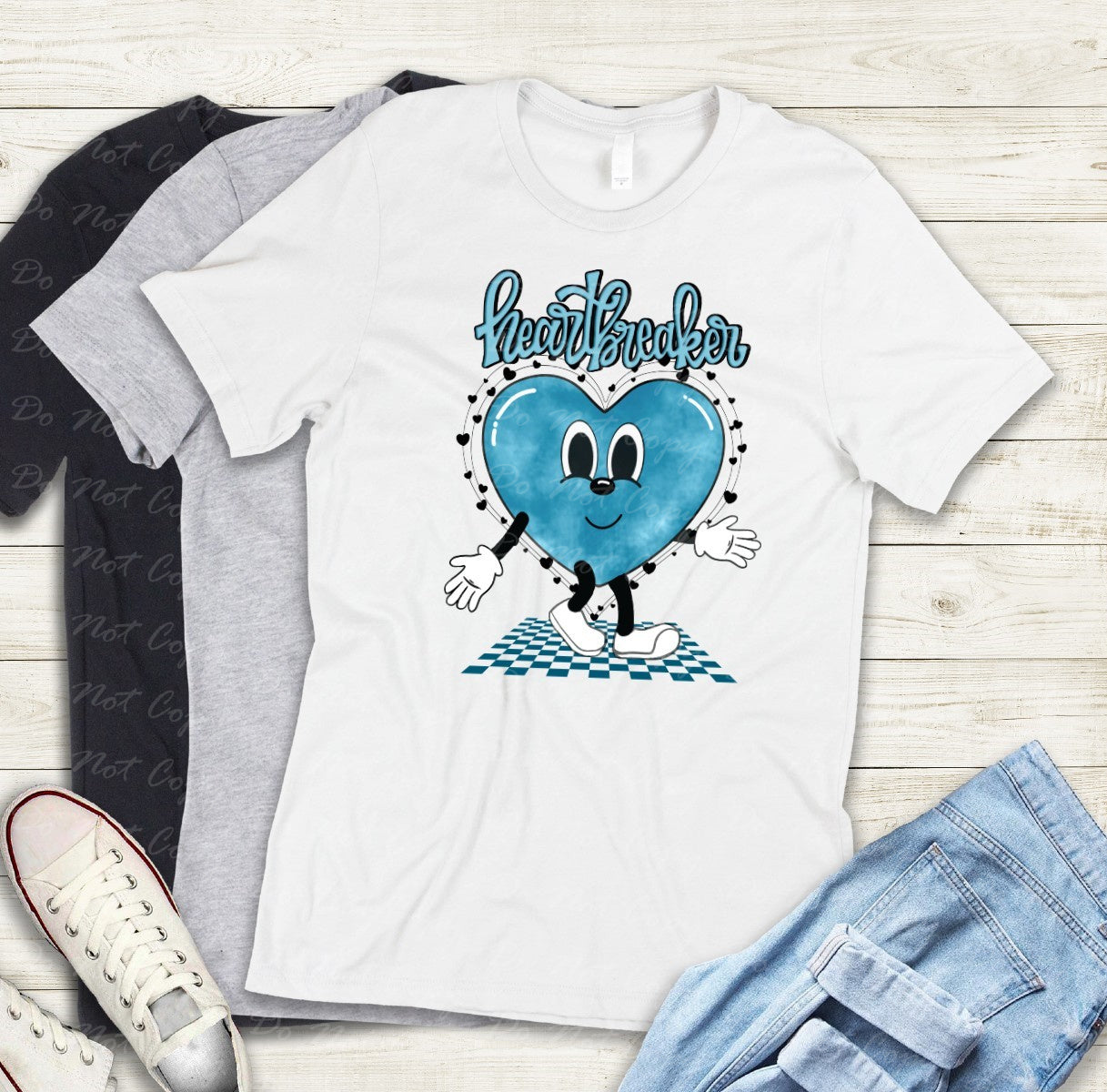 02-416 A Heartbreaker - Blue tee