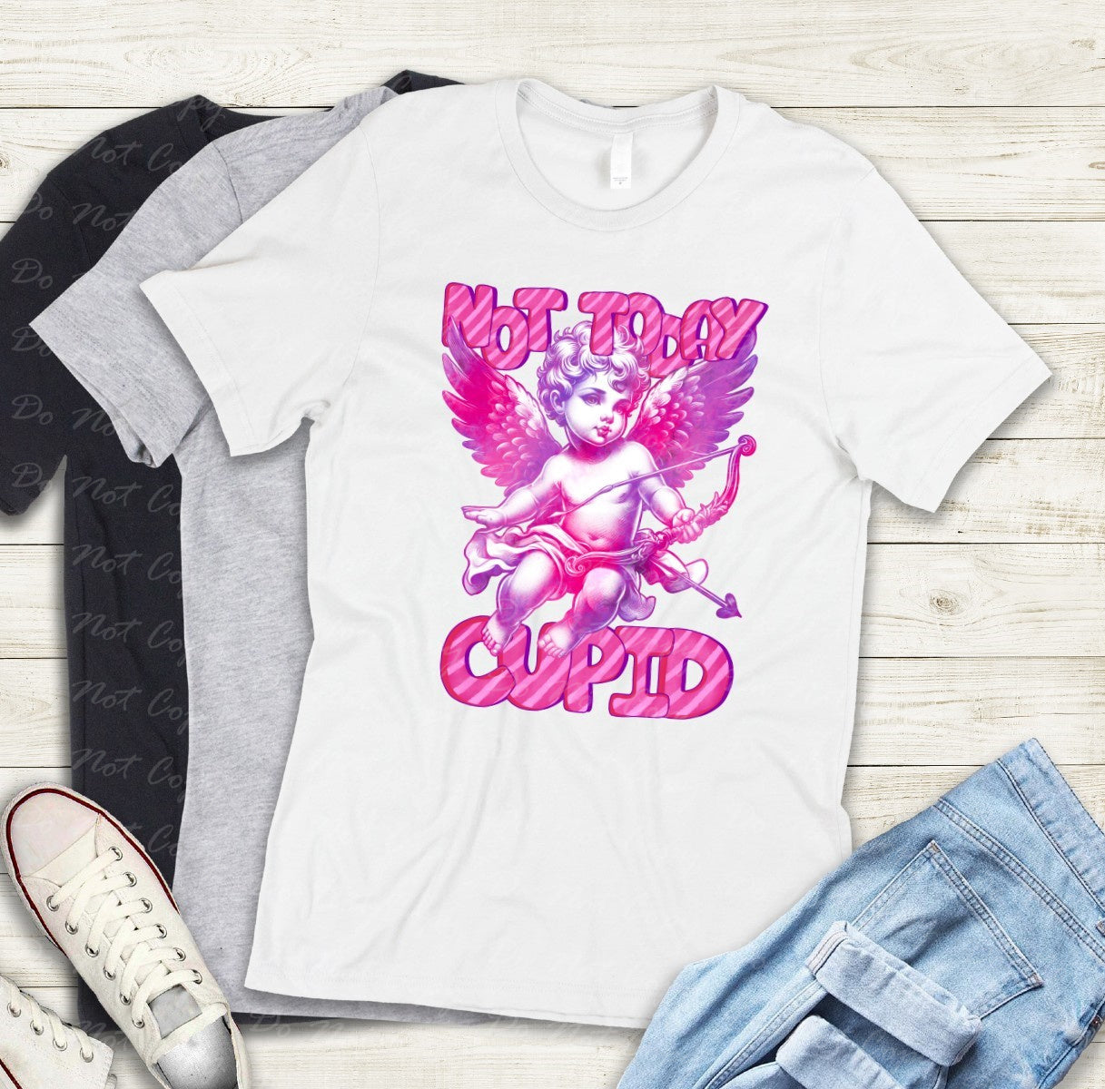 02-420 Not Today Cupid tee
