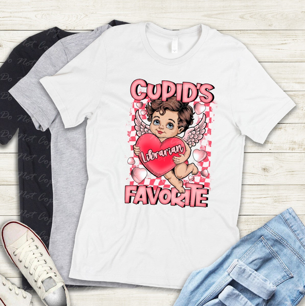 02-422 2 Cupid's Favorite Librarian tee