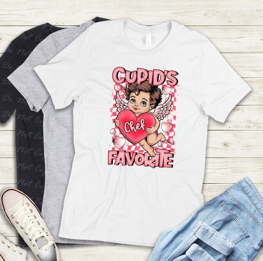 02-422 P Cupid's Favorite Chef tee