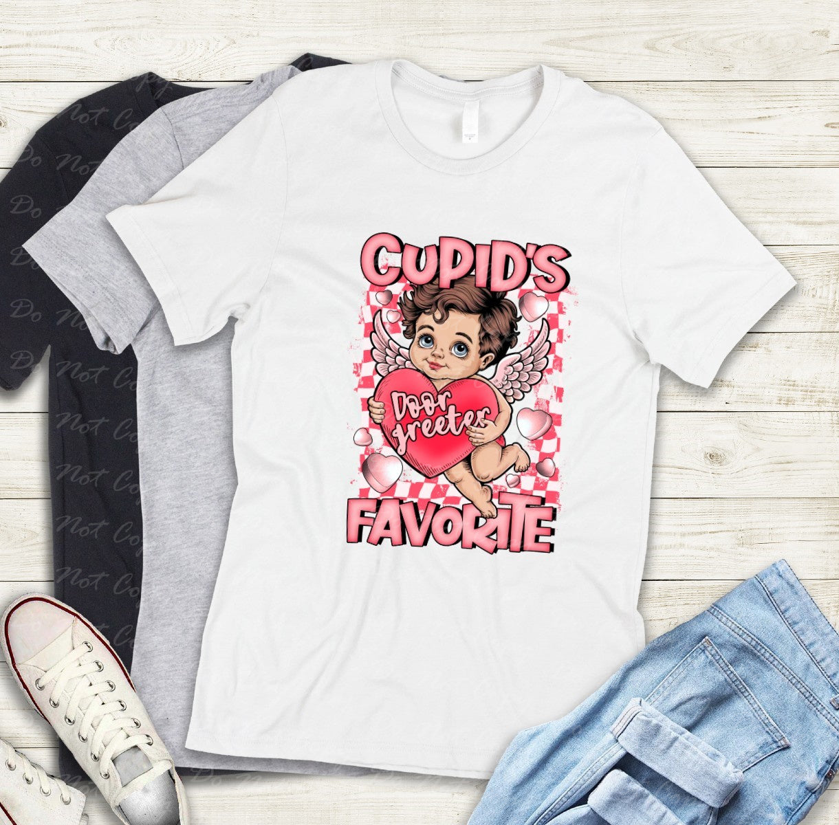 02-422 X Cupid's Favorite Door Greeter tee