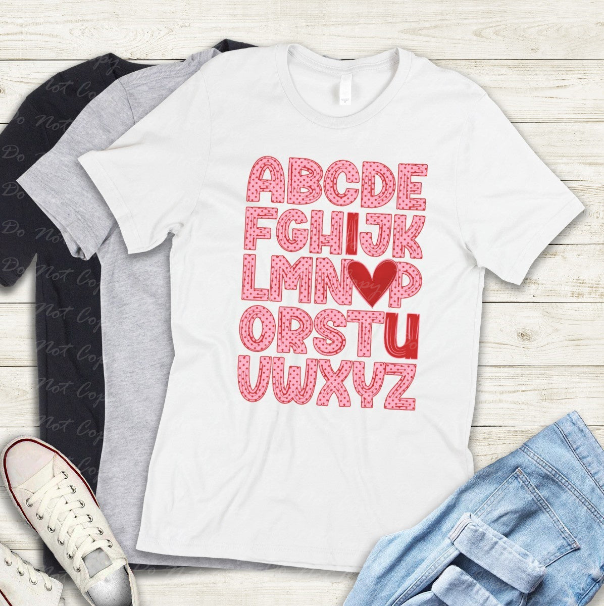 02-424 ABCD I love you tee