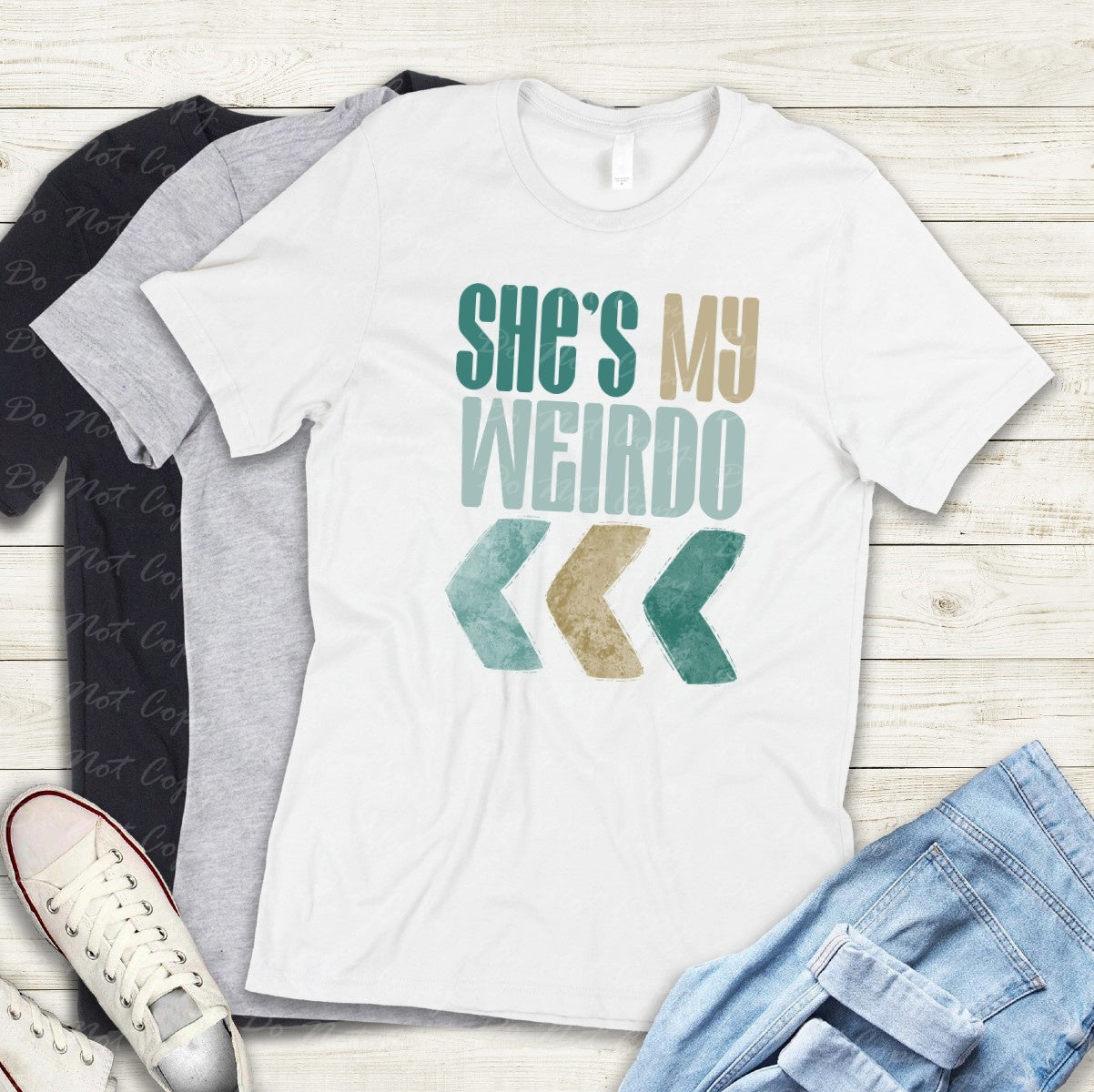 02-435 B She's My Weirdo tee