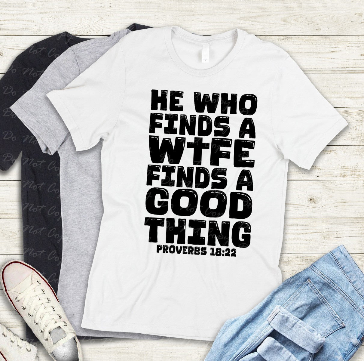 02-438 B Black - His Good Thing tee