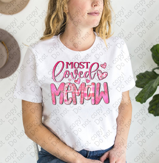 02-447 I Most Loved Memaw tees
