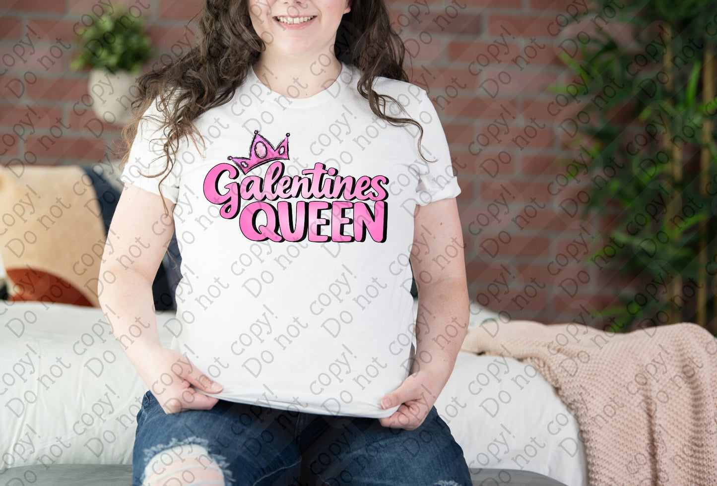 02-458 Galentines Queen tee