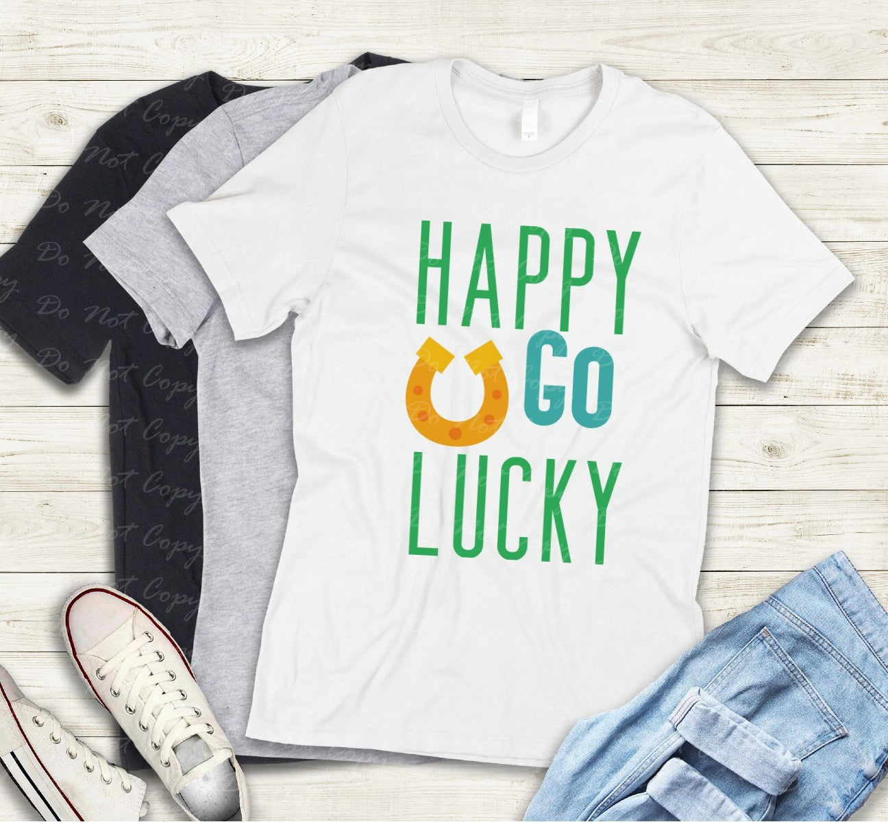 03-103 Happy Go Lucky tee