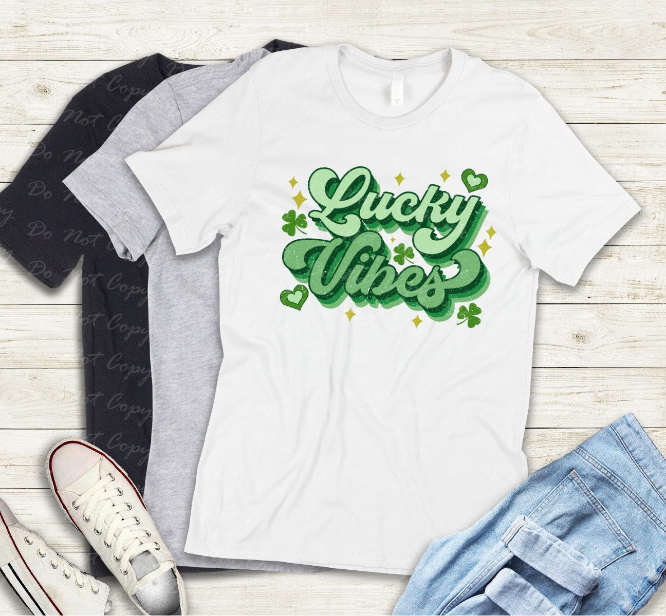 03-116 Green Lucky Vibes tee