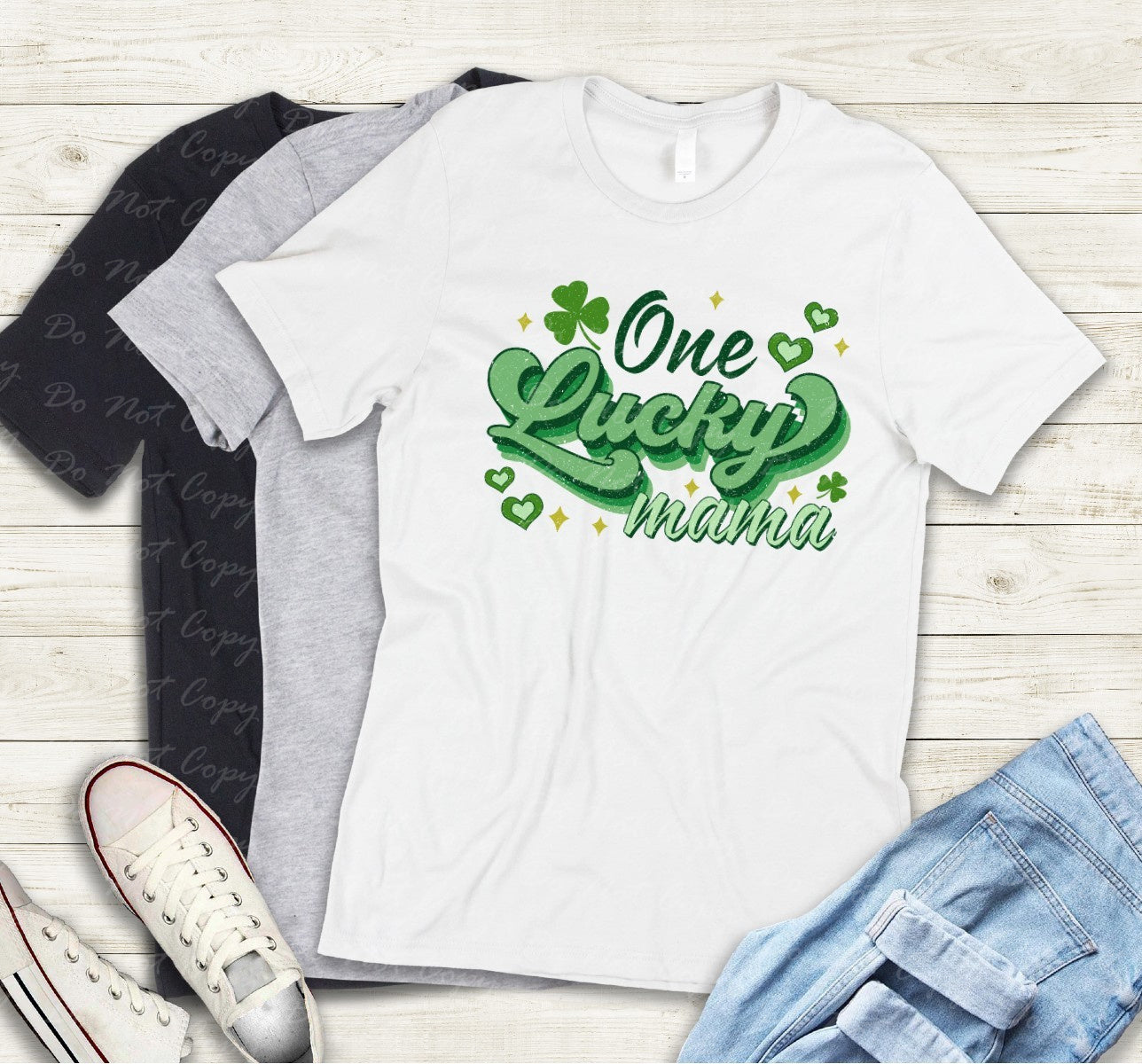 03-118 One Lucky Mama tee