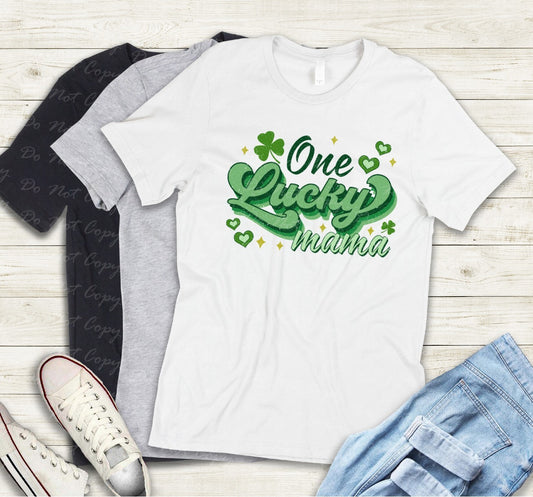 03-118 One Lucky Mama tee