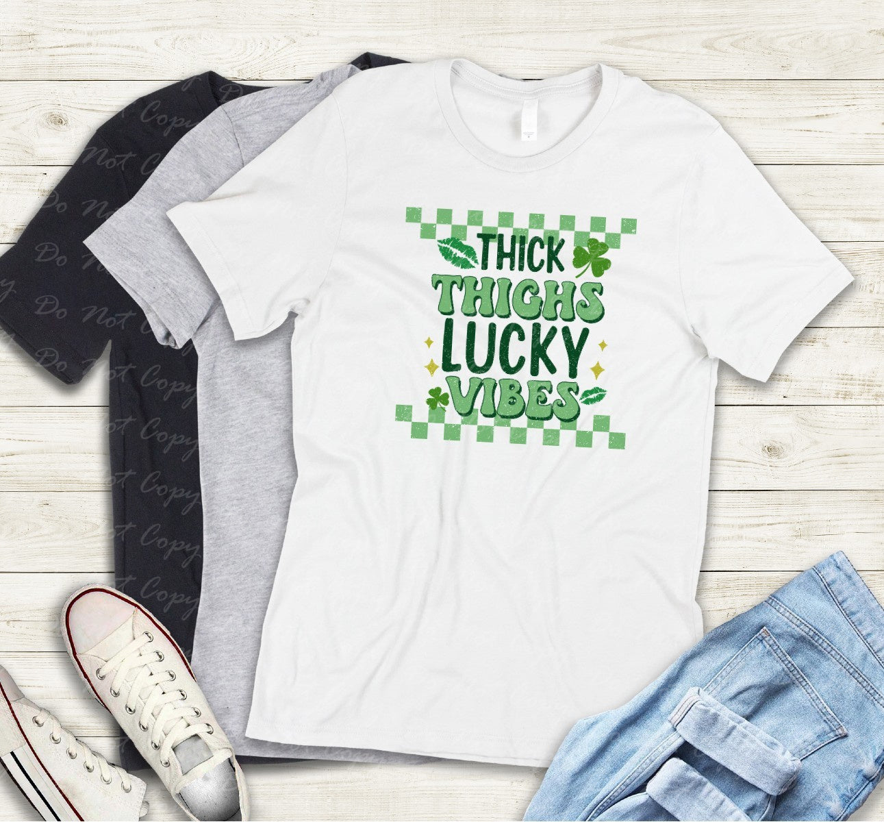 03-121 Thick Thighs Lucky Vibes tee