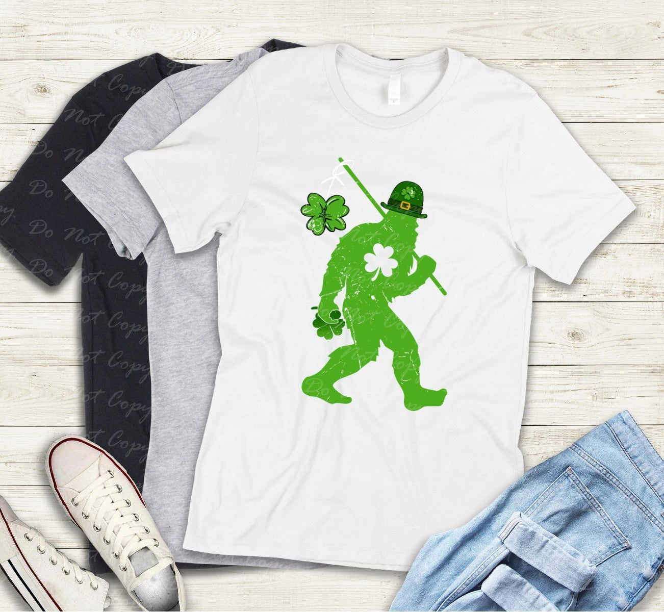 03-125 St. Patrick's Day Bigfoot tee