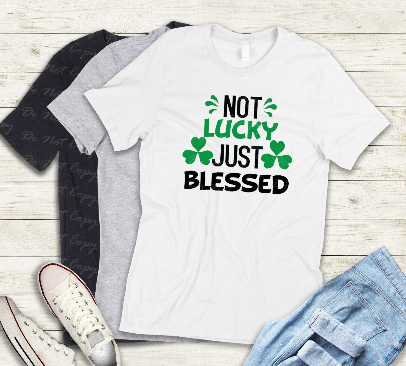 03-144 Not Lucky Just Blessed tee