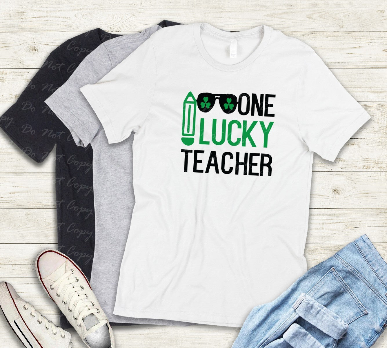 03-145 One Lucky Teacher tee