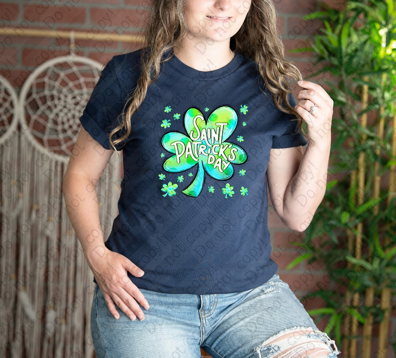 03-163 Shamrocks -  Saint Patricks Day tee