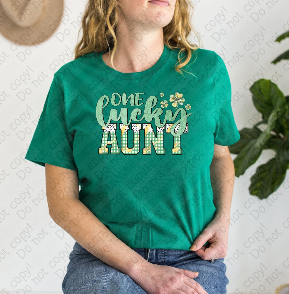03-166 B One Lucky Aunt tee