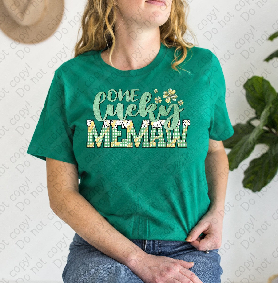 03-166 L One Lucky Memaw tee