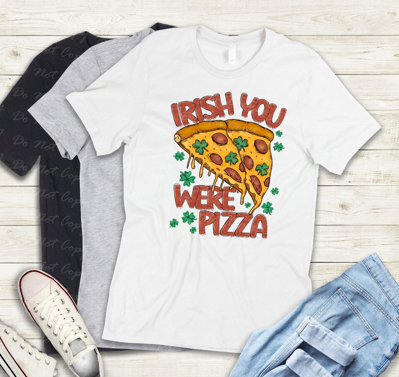03-45 Irish You were Pizza tee
