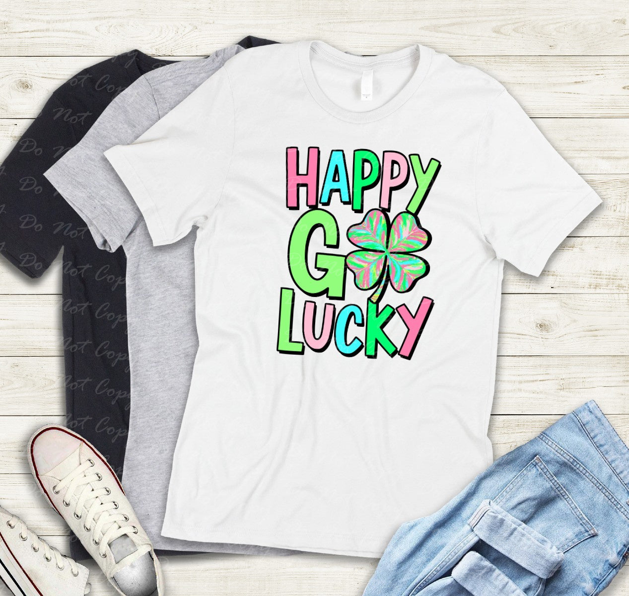 03-47 Happy Go Lucky tee