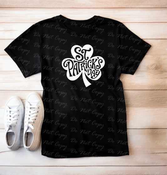 03-51 C White - St. Patrick's Day Shamrock tee