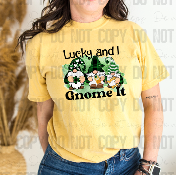 03-61 Lucky and I Gnome It tee