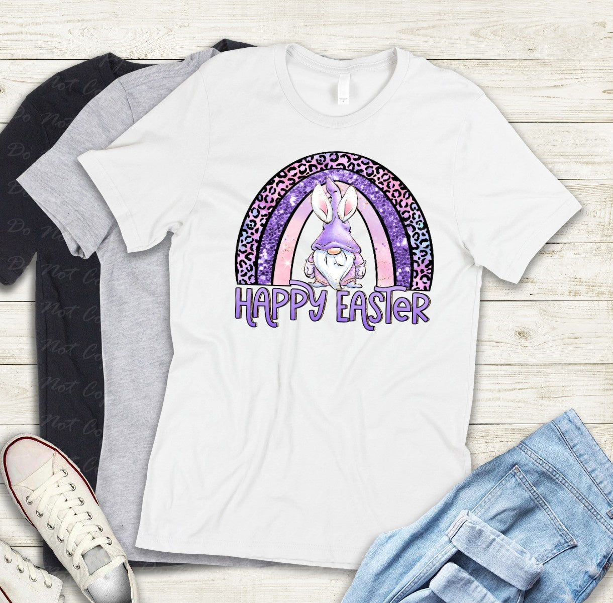 04-02 Happy Easter Rainbow Gnome Tee
