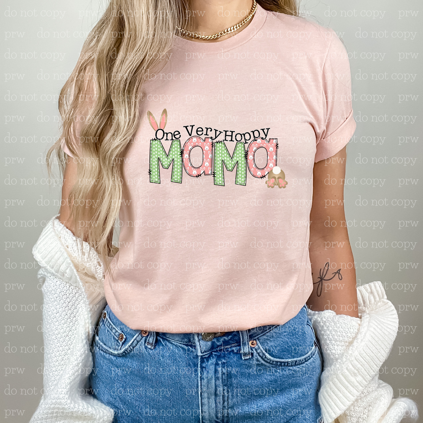 04-40 Very Hoppy Mama Easter Completed Tee