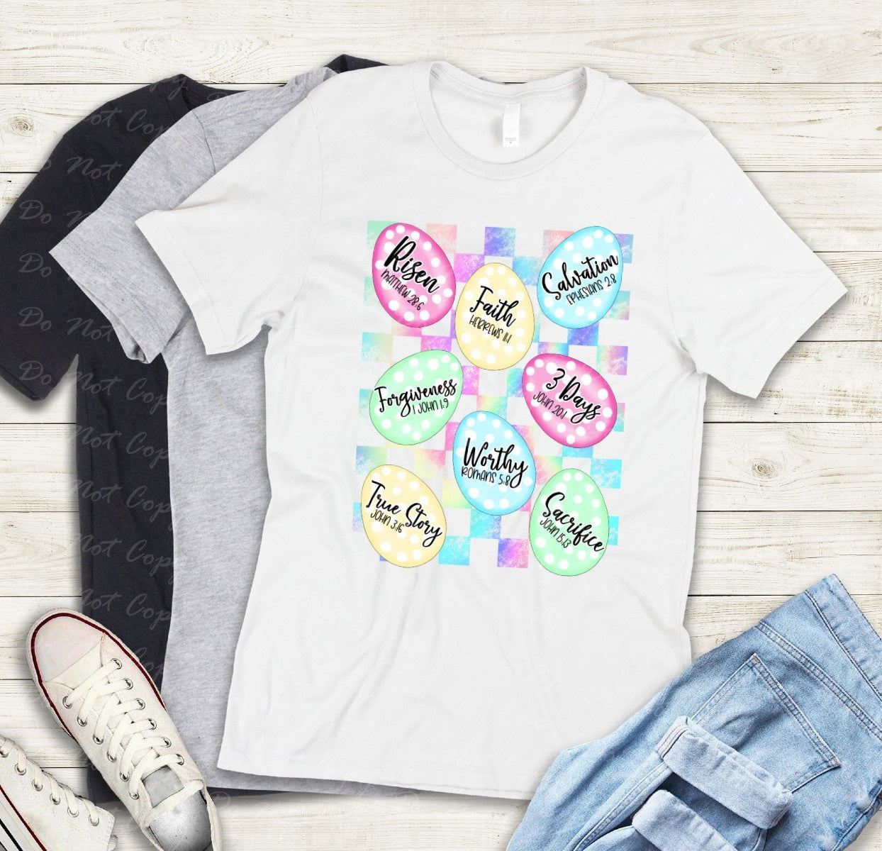 04-83 Easter words of Faith tee