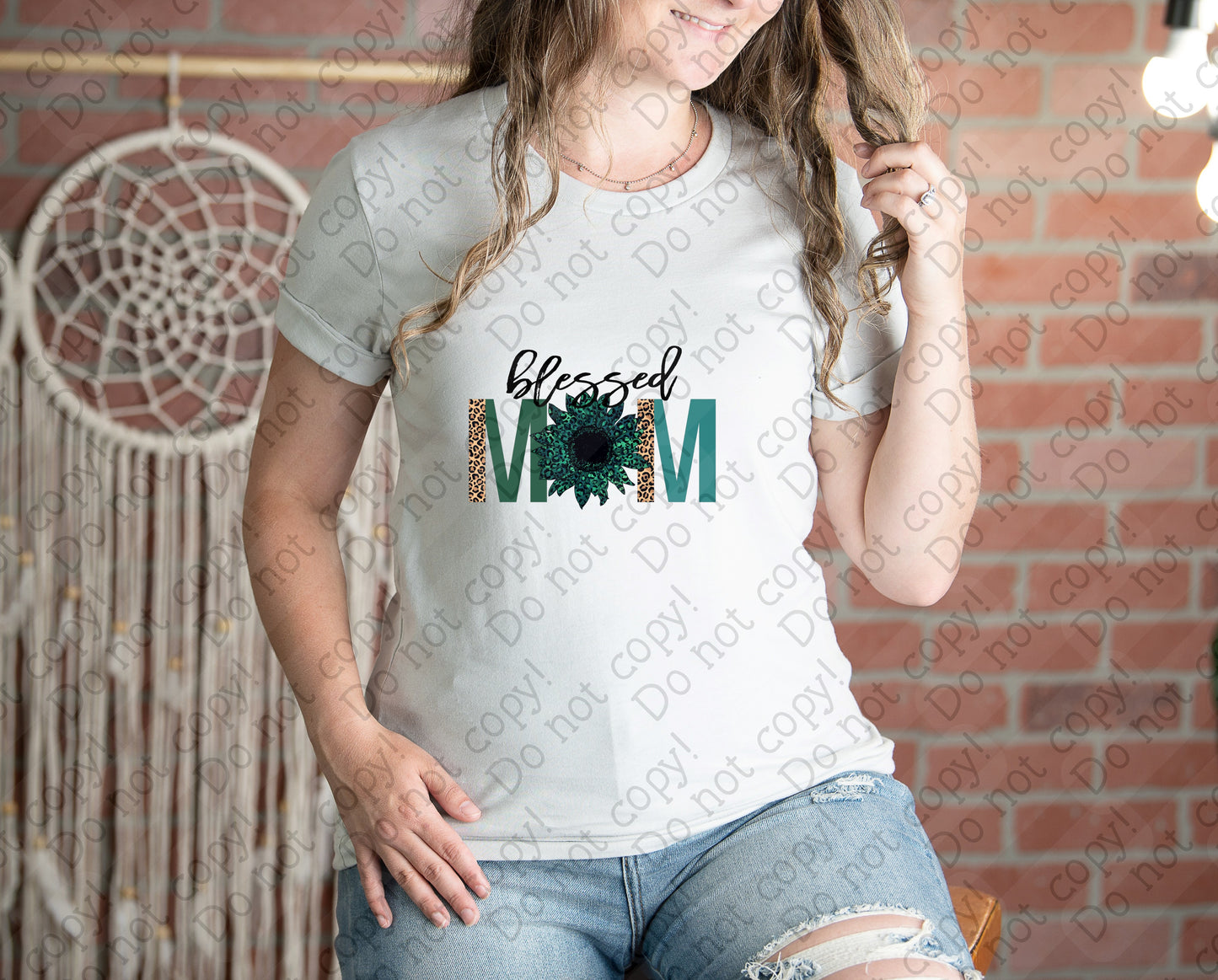 05-106 Blessed Mom Sunflower Tee
