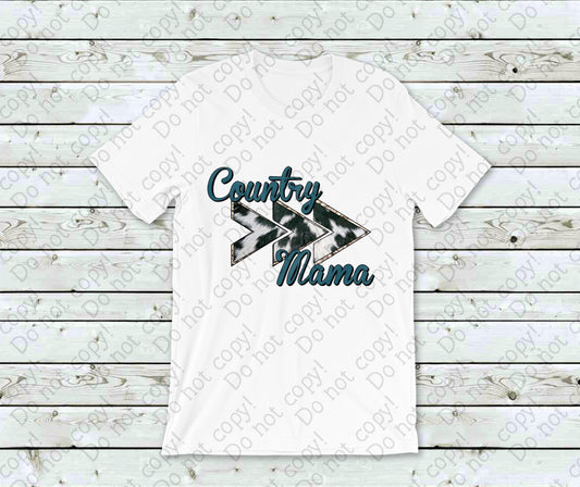 05-107 Country Mama Cow Print Tee