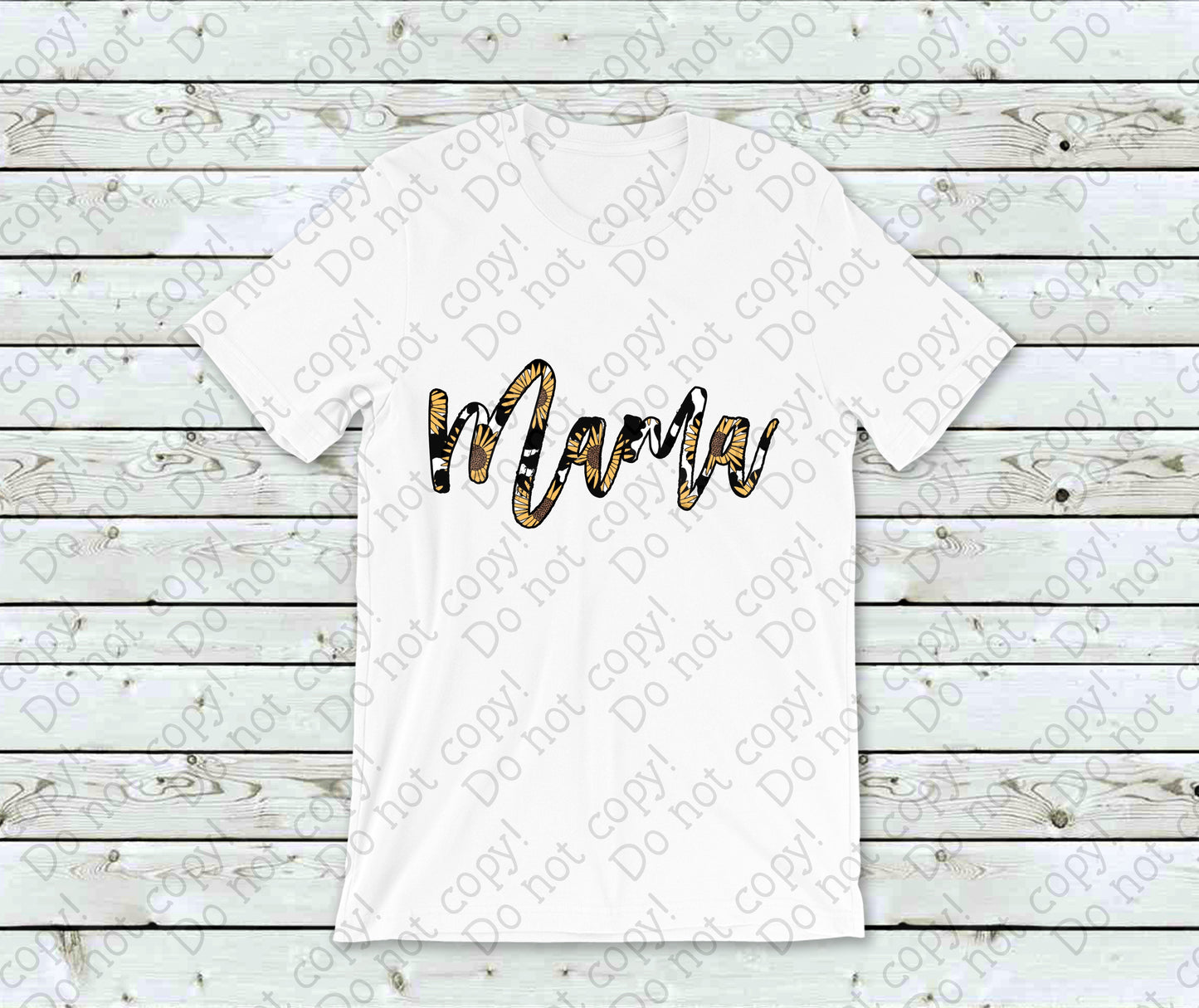 05-111 Mama Sunflowers Script Tee