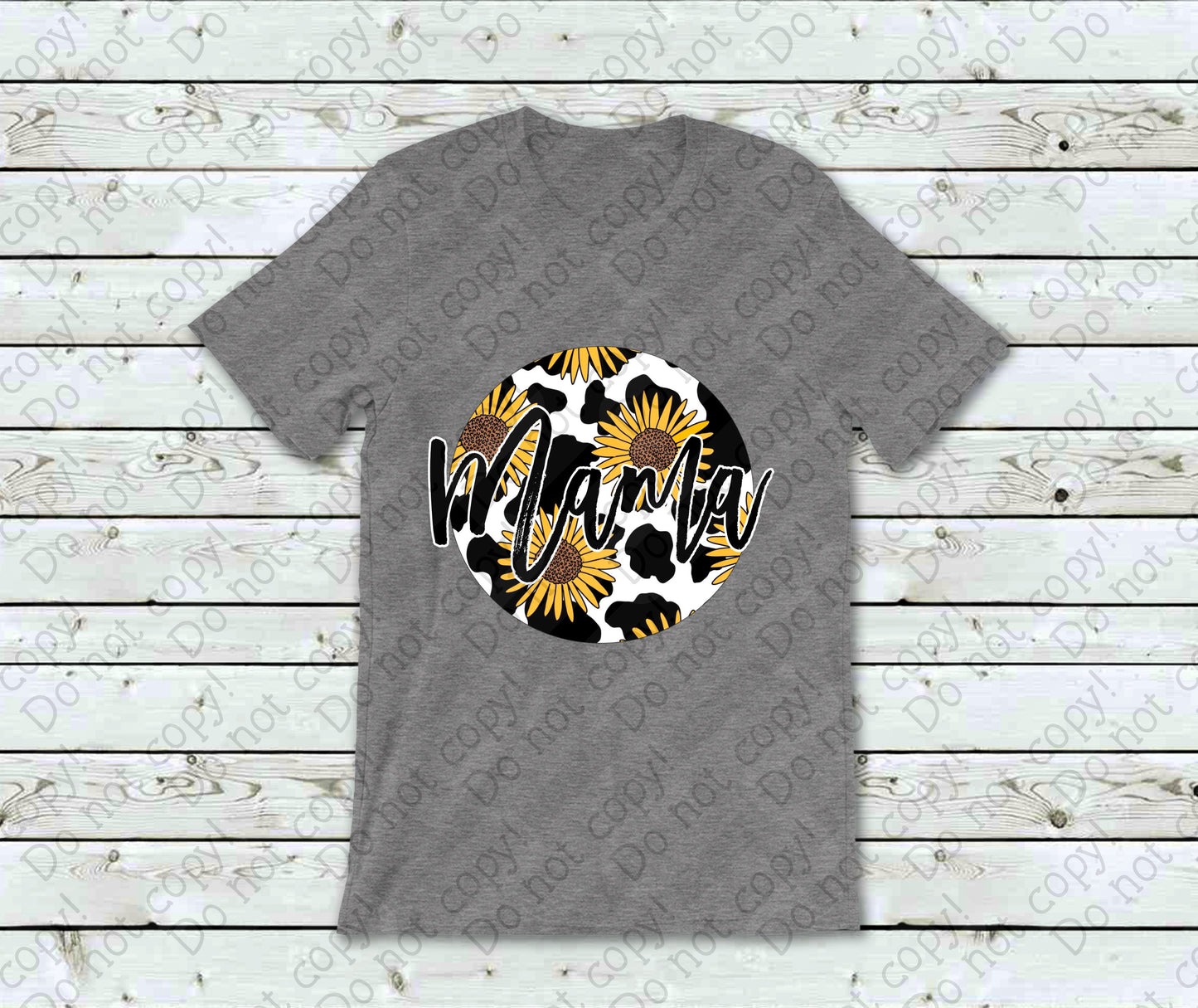 05-114 Mama Cheetah Circle Daisies tee