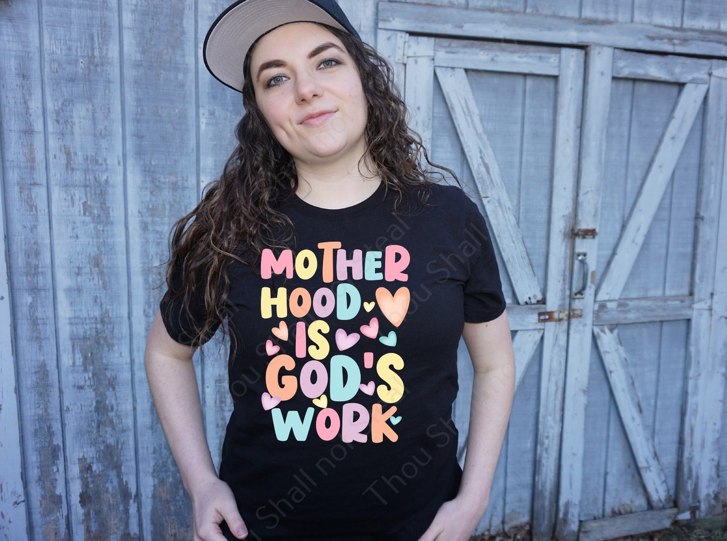 05-120 Motherhood is God_s Work tee