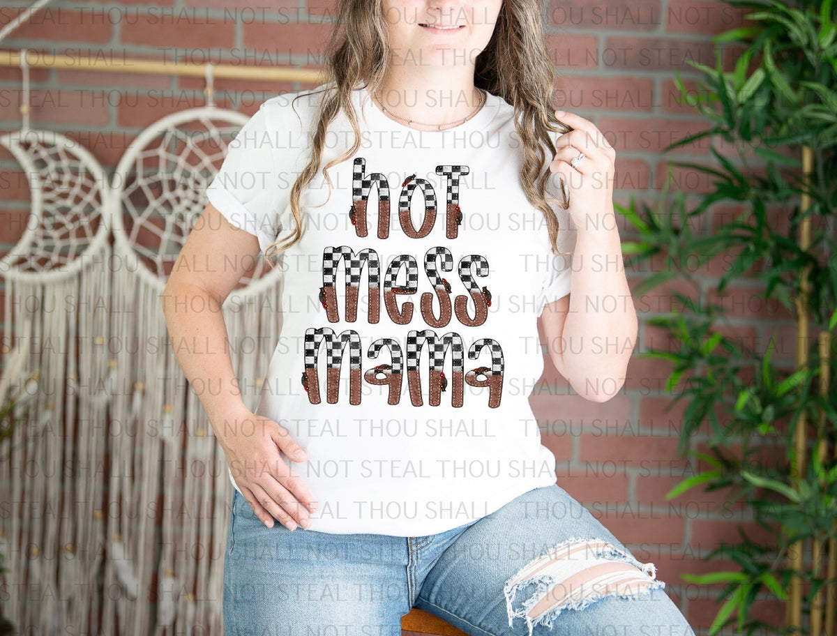 05-124 Hot Mess Mama tee