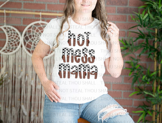 05-124 Hot Mess Mama tee
