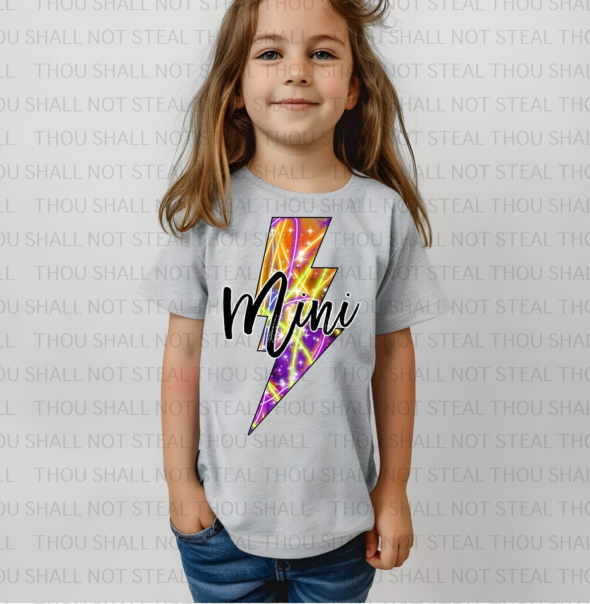 05-130 Mama or Mini Flashy Lightning Bolt tee