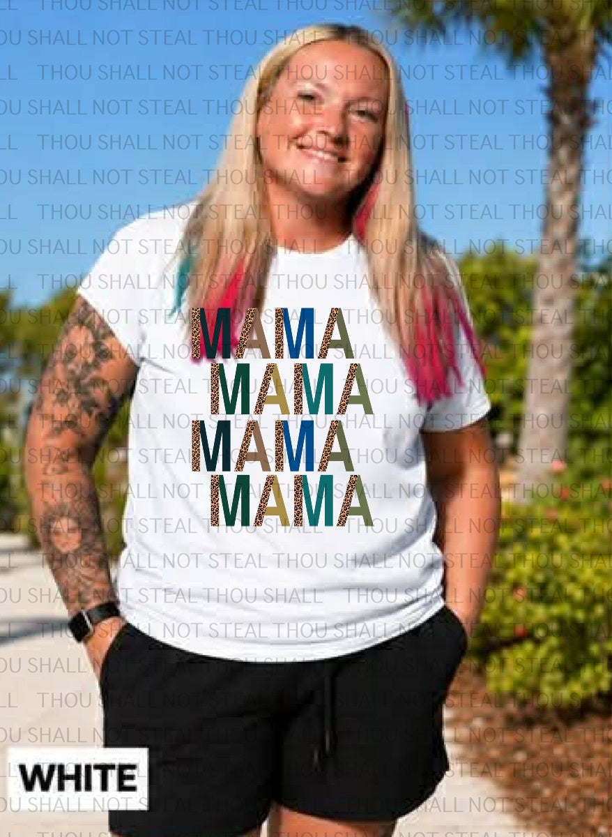 05-137 Mama Cheetah Stacked tee