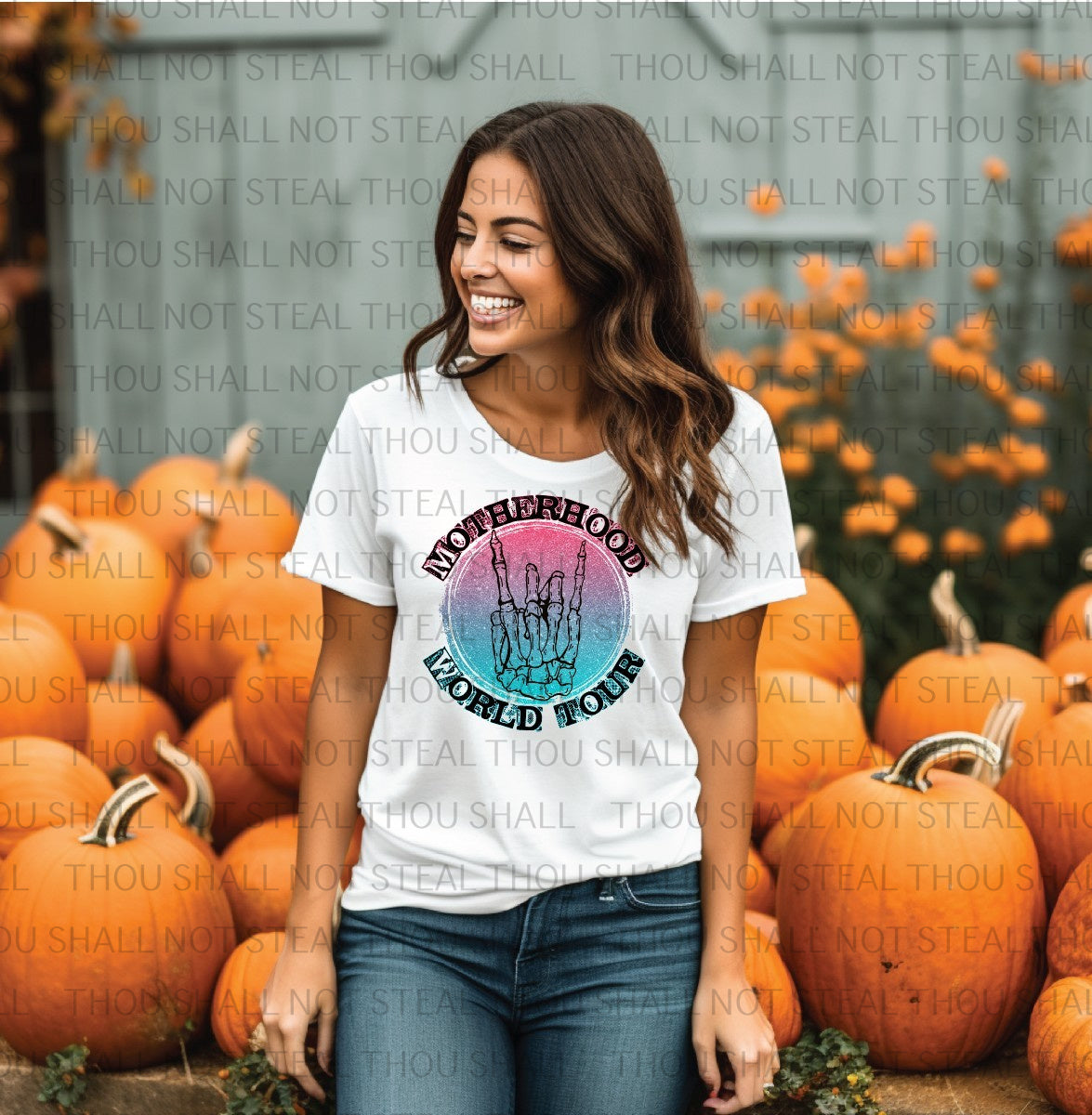 05-140 Motherhood World Tour Skeleton Hand tee