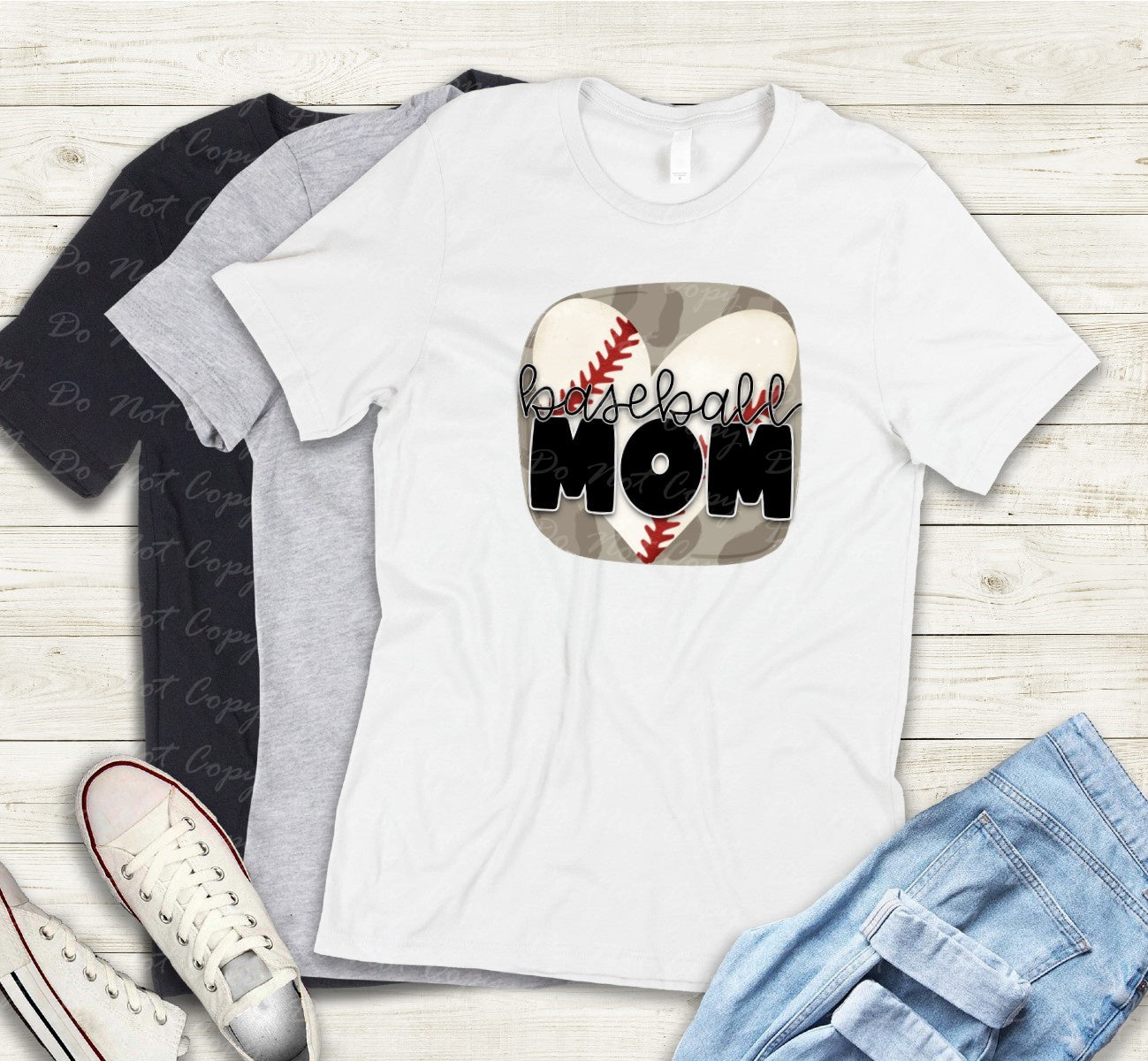05-17 Baseball Mom Square Heart Tee