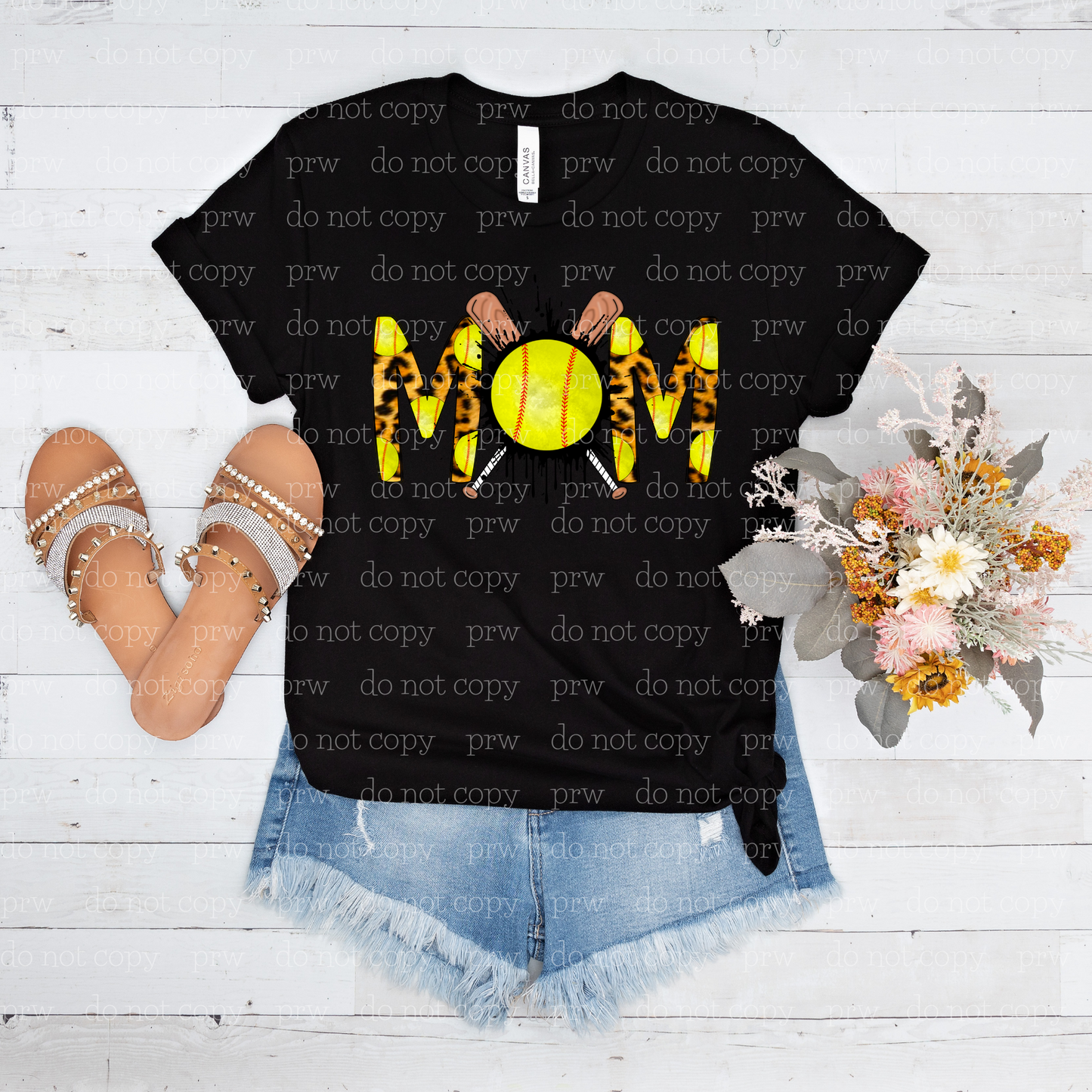 05-30 Softball Cheetah Mom Completed Tee