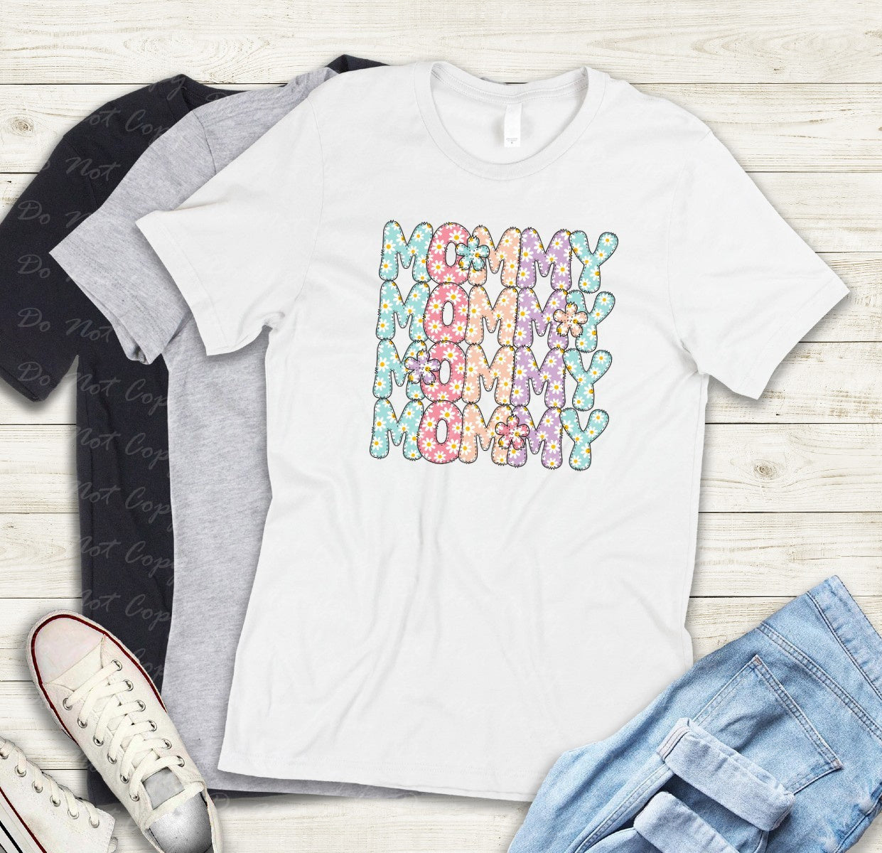 05-76 Floral Mommy tee