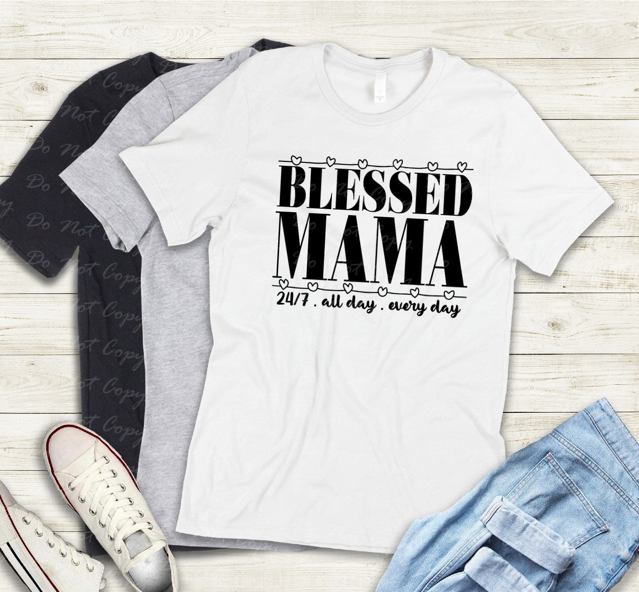 05-88 Black - Blessed Mama tee